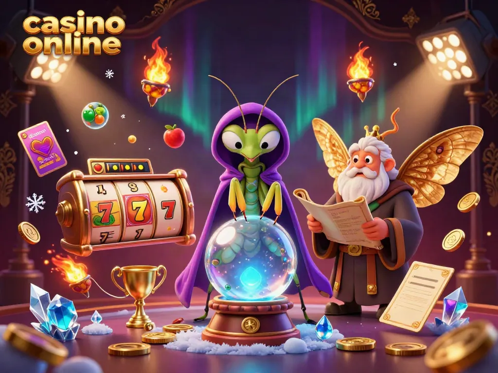 Engage with the magic of casino online gaming through vibrant characters and elements.