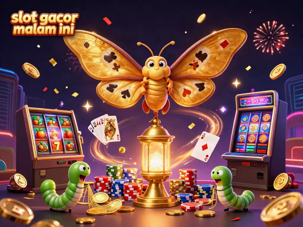 Engage in thrilling slot gacor malam ini with vibrant 3D casino scenes full of golden coins and exciting gameplay.