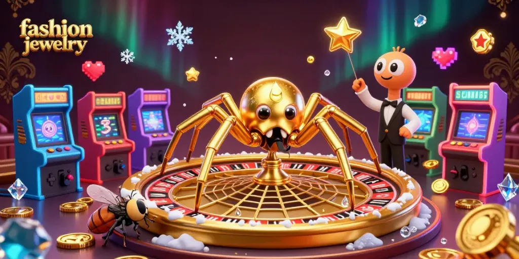 Engaging scene showcasing fashion jewelry-themed roulette with colorful arcade elements