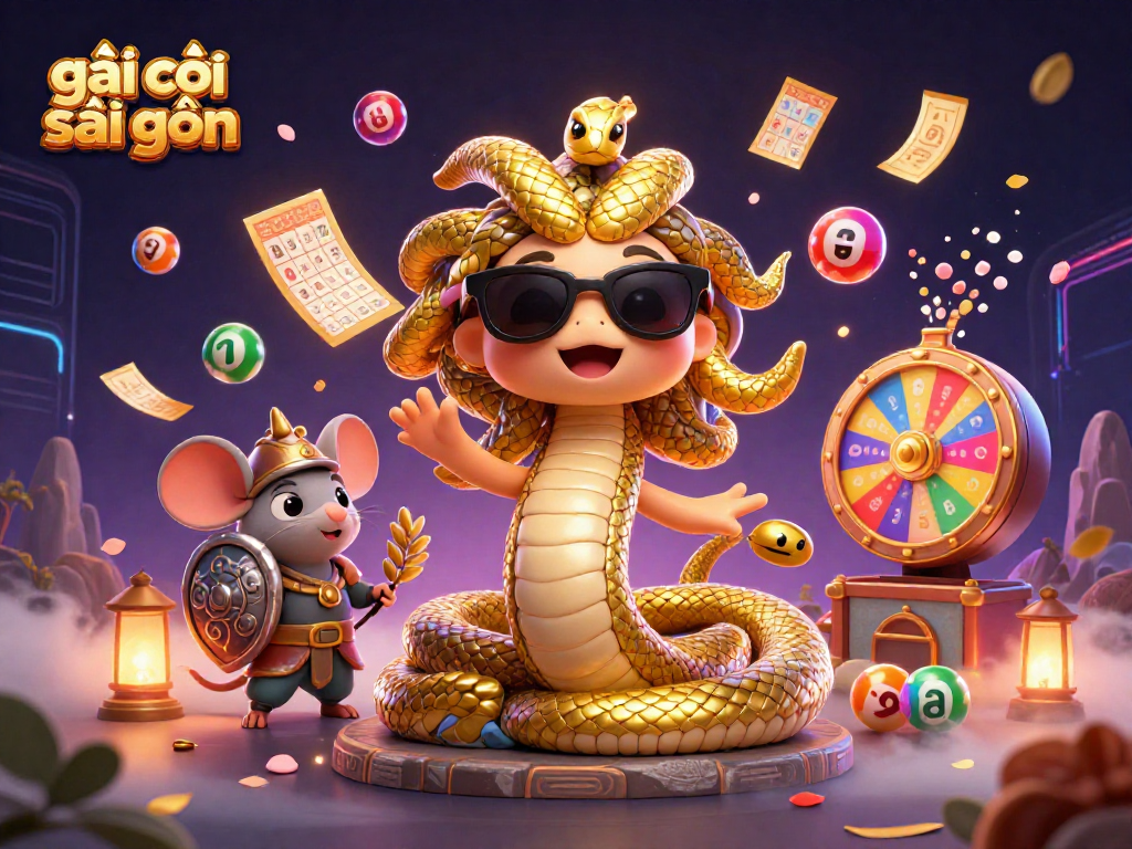 Engage the excitement of gái gọi sài gòn with vibrant lottery elements in a festive 3D casino scene.
