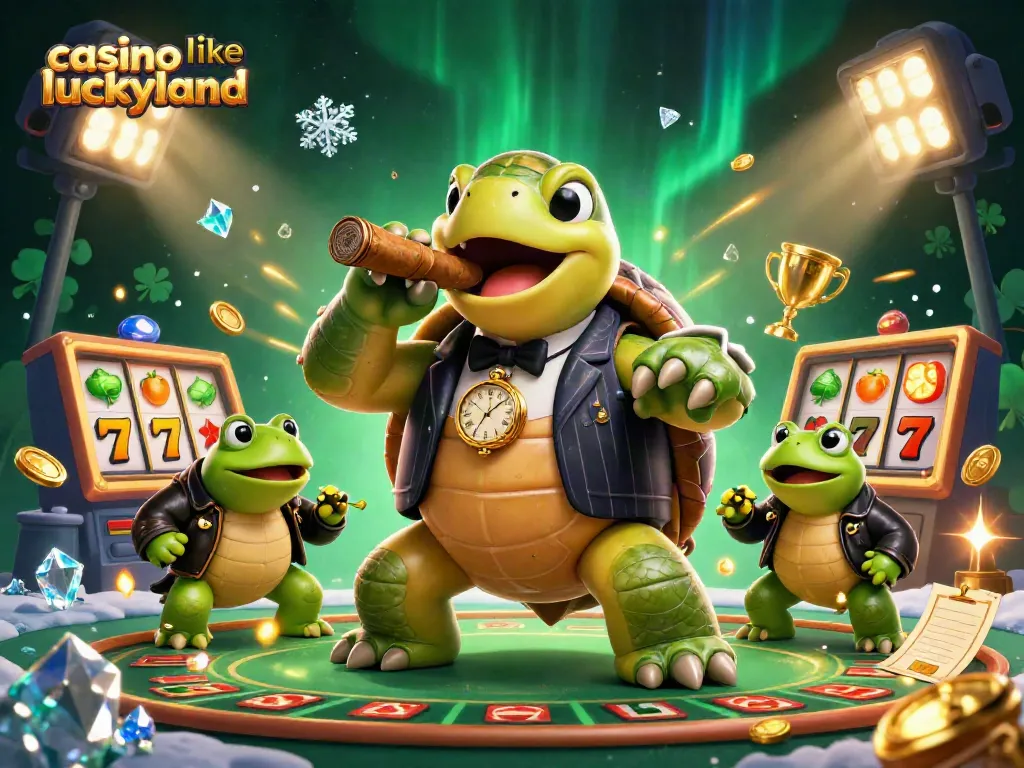 Experience thrilling wins at casino like luckyland with this dynamic 3D illustration filled with lucky symbols and vibrant energy.