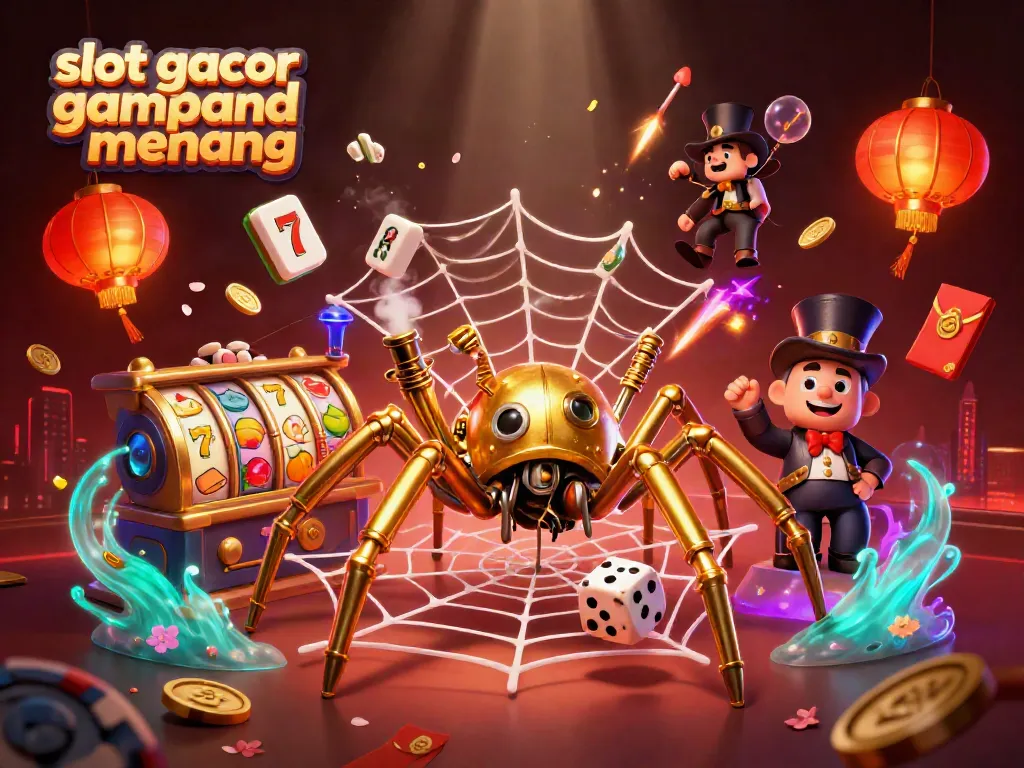 Experience thrilling wins with slot gacor gampang menang showcased in a vibrant, dynamic gambling scene.