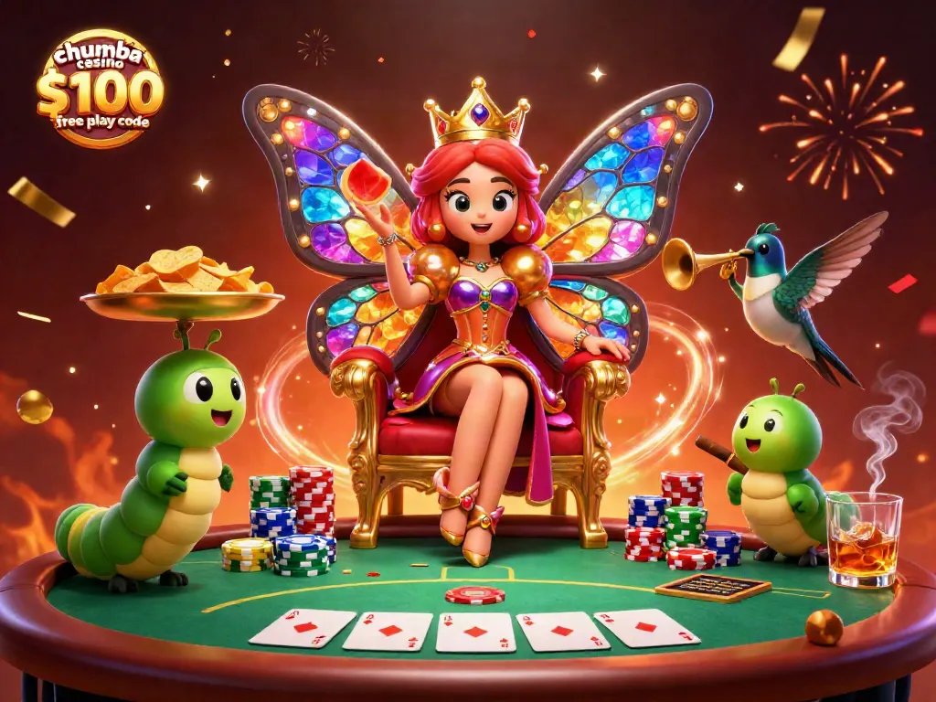 Engage in exciting gaming at Chumba Casino with the $100 free play code in a vibrant 3D atmosphere.