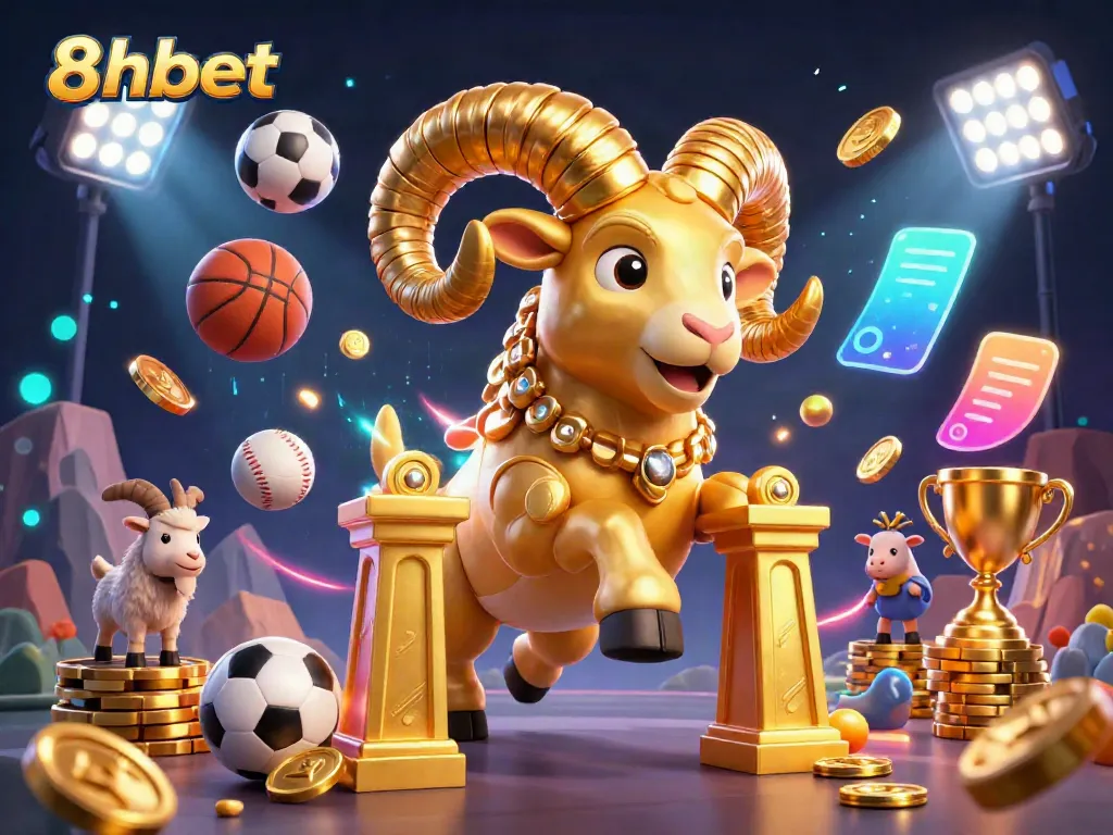 Experience dynamic betting excitement at 8xbet with golden ram and sports elements.