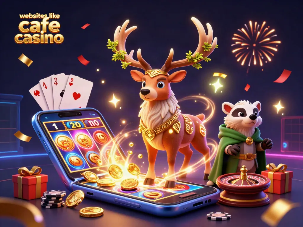 Experience thrilling gameplay with websites like cafe casino showcasing slot games, festive visuals, and winning potential.