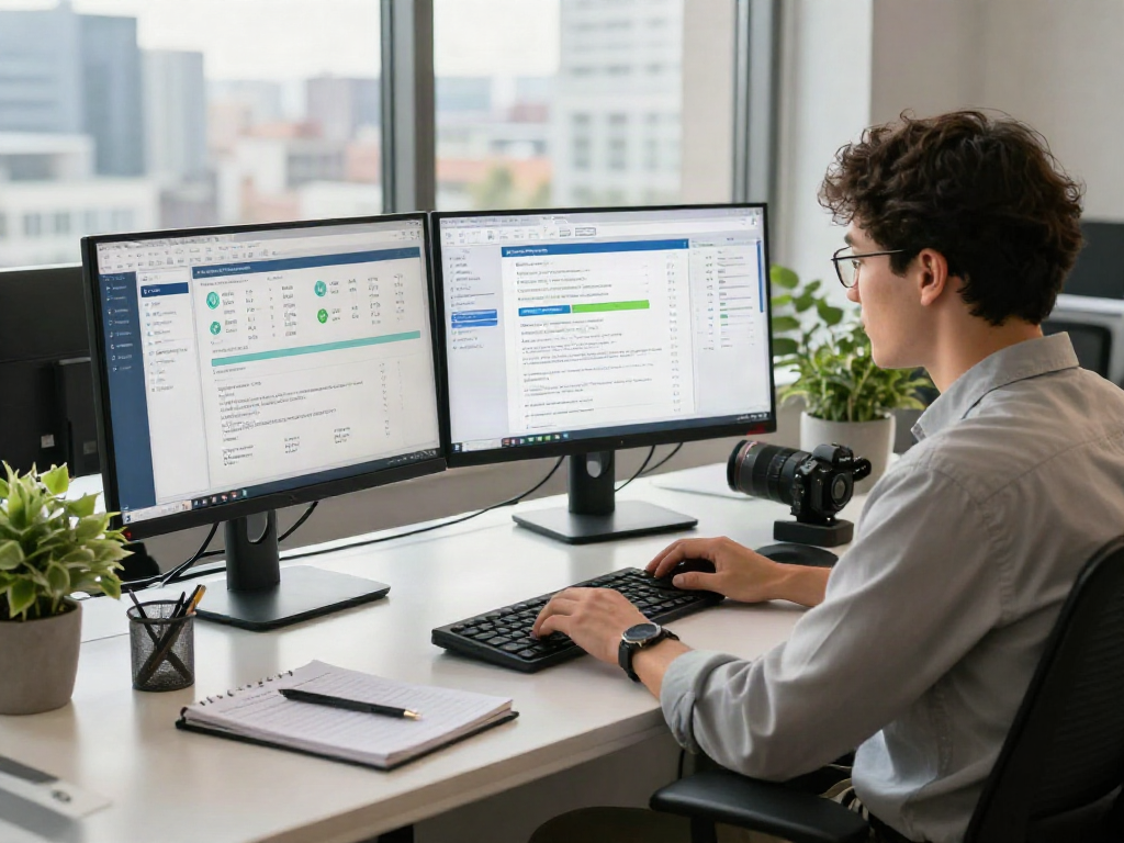 Document fraud detection solution in a modern office showcasing analytics tools and verification software for effective fraud prevention.