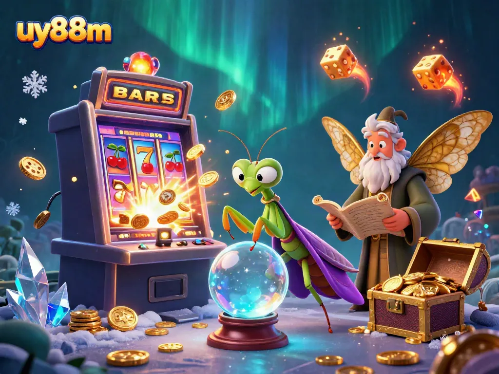 Experience fortune with uy88m as a mantis fortune teller and wise moth librarian reveal casino secrets.