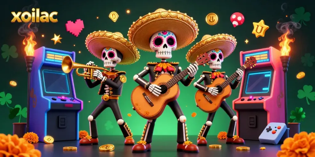 Experience live gaming action with xoilac's vibrant sports betting scene featuring a mariachi band.