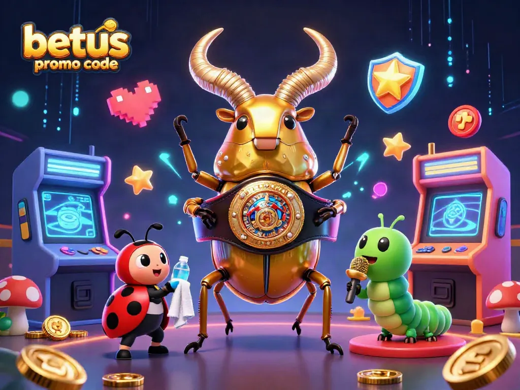 Engage with the exciting betus promo code scene featuring vibrant casino elements and characters.