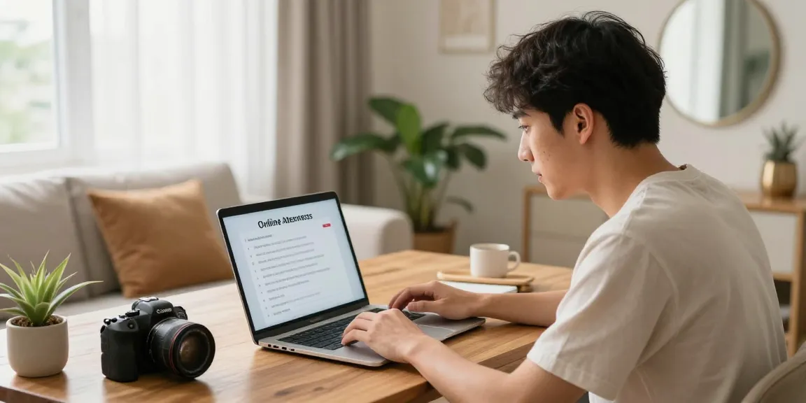 Engage in a test attractiveness experience at a cozy desk setup.