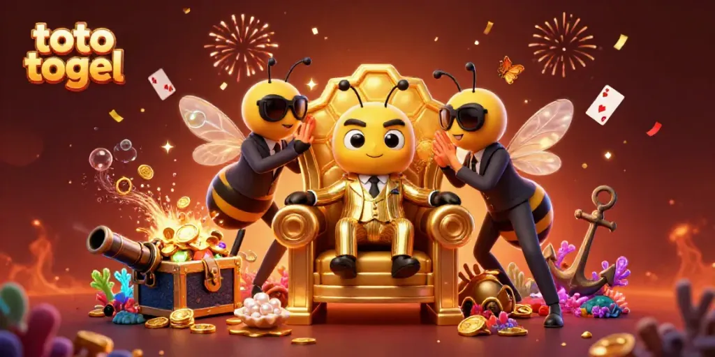 Gambar ilustrasi 3D bos mob bumblebee dalam dunia toto togel yang penuh warna dan detail menarik.