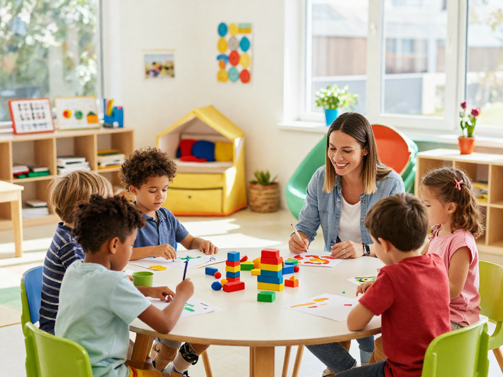 Best preschool Singapore students engaging in fun inquiry-based learning activities in a bright classroom.