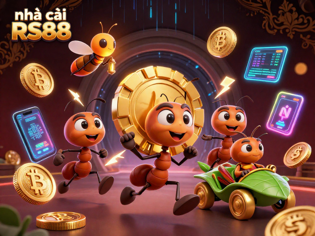 Engage in thrilling gameplay with nhà cái RS88, featuring 3D cartoon ants on an epic heist.